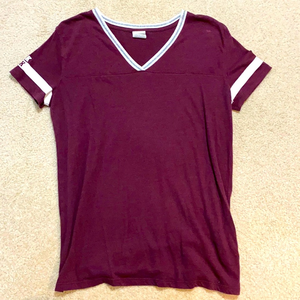 PINK Victoria Secret maroon T-shirt